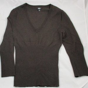 Mossimo Brown V-Neck Sweater - Small